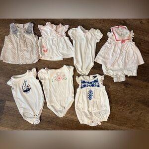 Janie & Jack and Gymboree White Baby Onesies and dresses